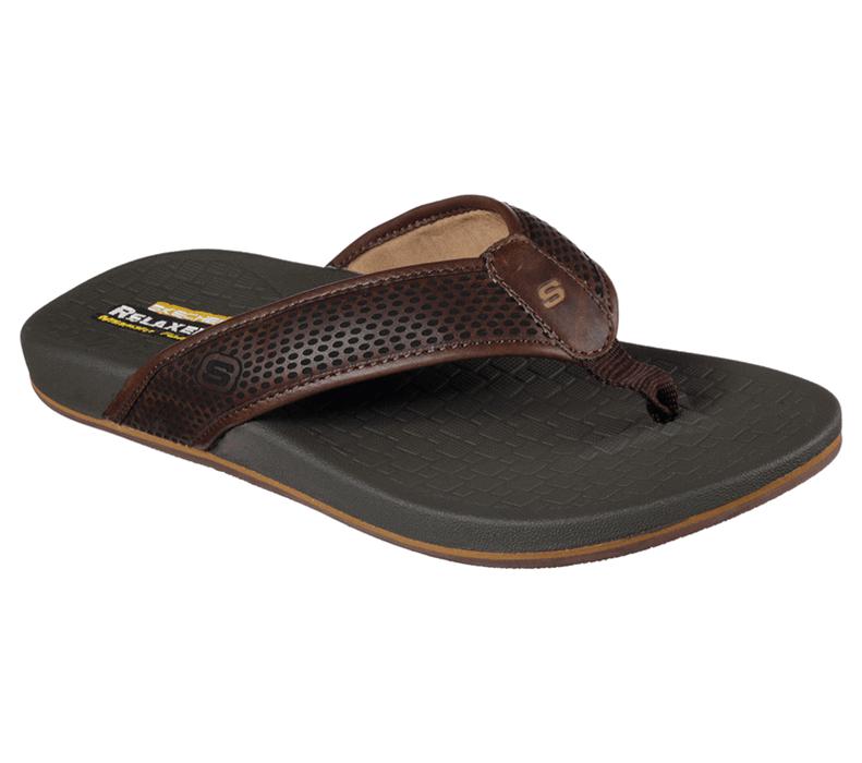 Skechers Herr Choklad Flip Flop - Relaxed Fit: Pelem - Emiro - Sverige (LHZDC-3896)
